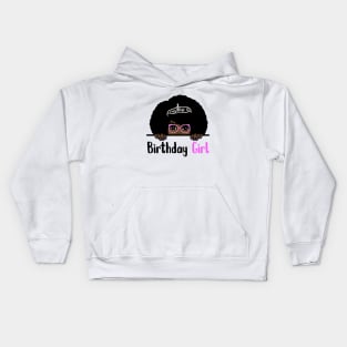 Birthday Girl Melanin Afro Kids Hoodie